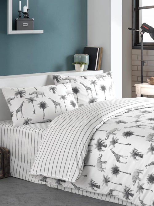 Parure housse de couette et taie d'oreiller - Kiabi
