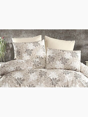 Parure housse de couette et taie(s) d'oreiller coton imprimé