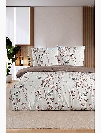 Parure housse de couette et taie(s) d'oreiller coton imprimé