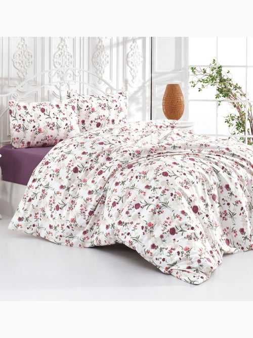 Parure housse de couette et taie(s) d'oreiller coton imprimé - Kiabi