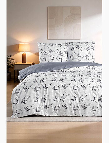 Parure housse de couette et taie(s) d'oreiller coton imprimé