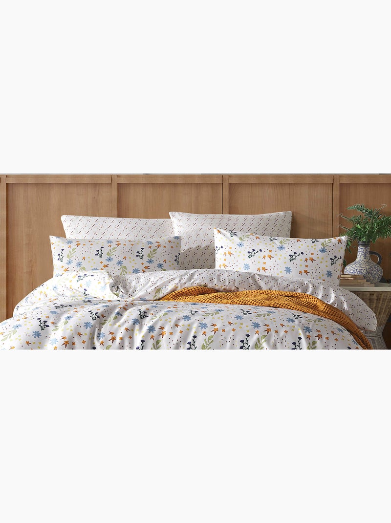 Parure housse de couette et taie(s) d'oreiller coton imprimé Multicolore - Kiabi