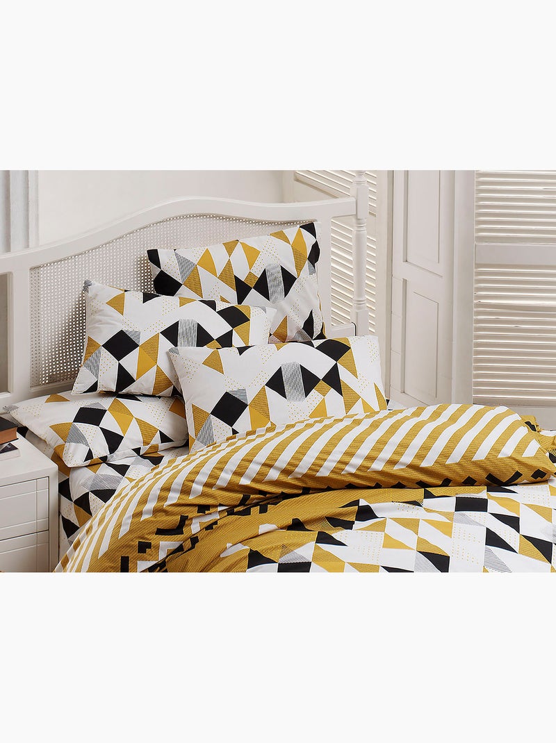 Parure housse de couette et taie(s) d'oreiller coton imprimé Multicolore - Kiabi