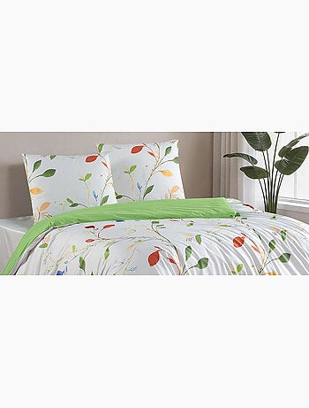 Parure housse de couette et taie(s) d'oreiller coton imprimé