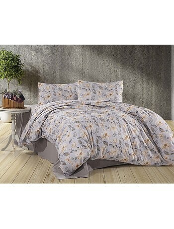 Parure housse de couette et taie(s) d'oreiller coton imprimé