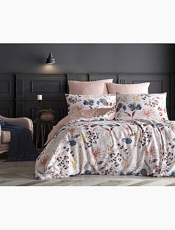 Parure housse de couette et taie(s) d'oreiller coton imprimé