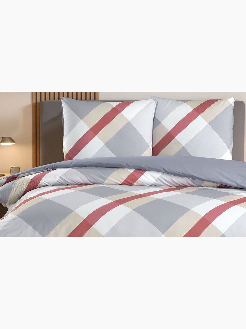 Parure housse de couette et taie(s) d'oreiller coton imprimé Multicolore - Kiabi