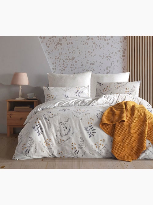 Parure housse de couette et taie(s) d'oreiller coton imprimé - Kiabi