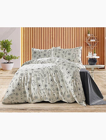 Parure housse de couette et taie(s) d'oreiller coton imprimé