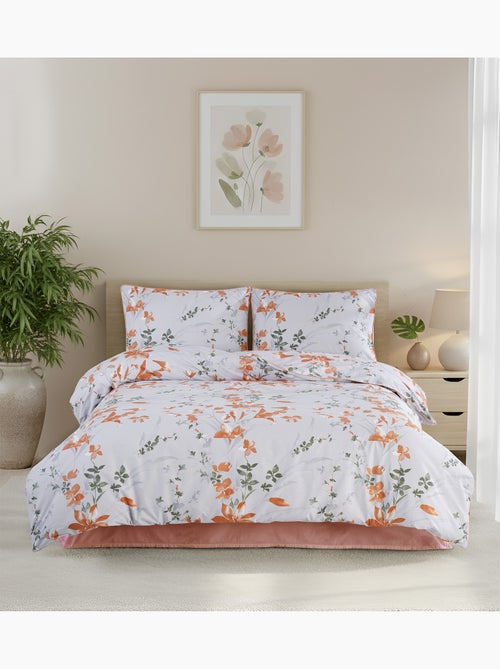 Parure housse de couette et taie(s) d'oreiller coton imprimé - Kiabi