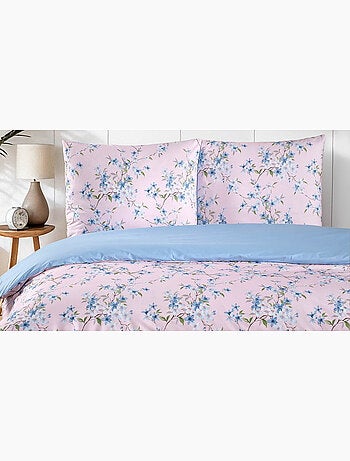 Parure housse de couette et taie(s) d'oreiller coton imprimé