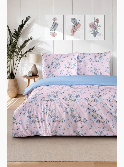 Parure housse de couette et taie(s) d'oreiller coton imprimé - Kiabi
