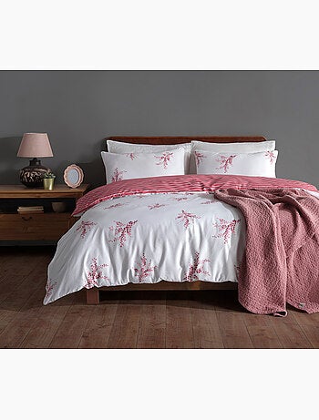 Parure housse de couette et taie(s) d'oreiller coton imprimé