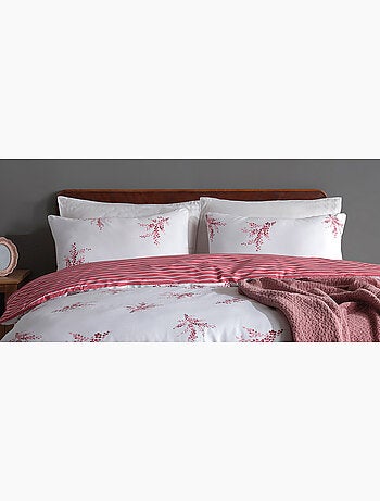 Parure housse de couette et taie(s) d'oreiller coton imprimé