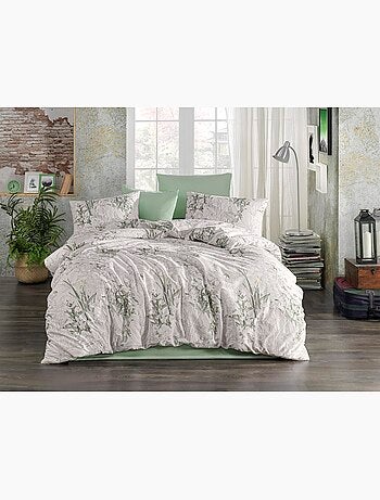 Parure housse de couette et taie(s) d'oreiller coton imprimé