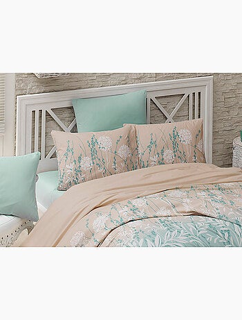 Parure housse de couette et taie(s) d'oreiller coton imprimé
