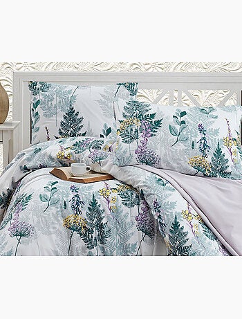 Parure housse de couette et taie(s) d'oreiller coton imprimé