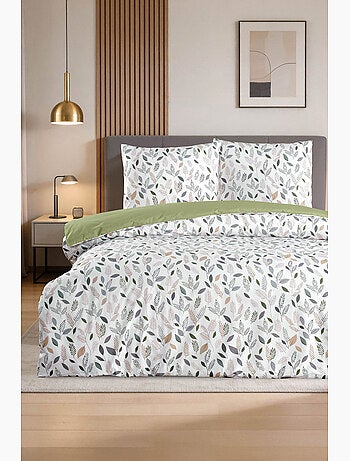Parure housse de couette et taie(s) d'oreiller coton imprimé