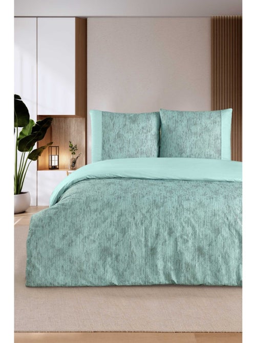 Parure housse de couette et taie(s) d'oreiller coton imprimé - Kiabi