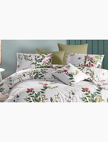 Parure housse de couette et taie(s) d'oreiller coton imprimé