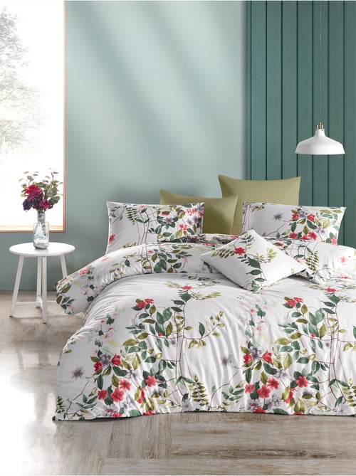 Parure housse de couette et taie(s) d'oreiller coton imprimé - Kiabi
