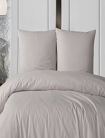 Parure housse de couette et taie(s) oreiller 100% Coton