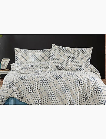 Parure housse de couette et taie(s) oreiller 100% Coton