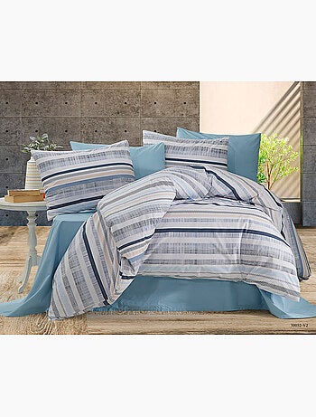 Parure housse de couette et taie(s) oreiller 100% Coton