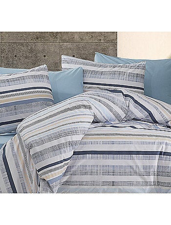 Parure housse de couette et taie(s) oreiller 100% Coton