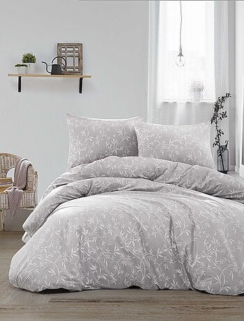 Parure housse de couette et taie(s) oreiller 100% Coton
