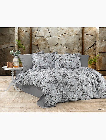 Parure housse de couette et taie(s) oreiller 100% Coton