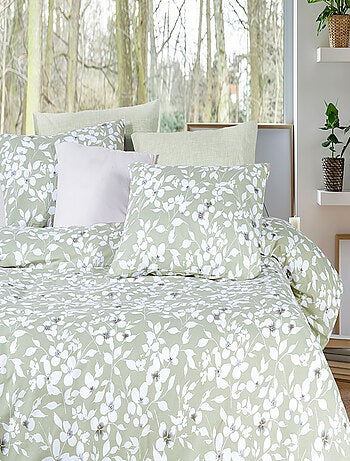 Parure housse de couette et taie(s) oreiller 100% Coton
