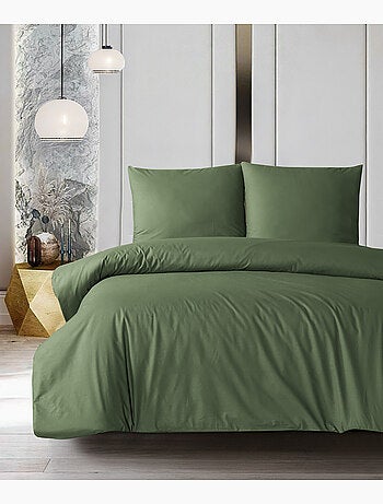 Parure housse de couette et taie(s) oreiller 100% Coton
