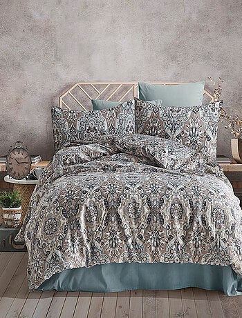 Parure housse de couette et taie(s) oreiller 100% Satin de Coton