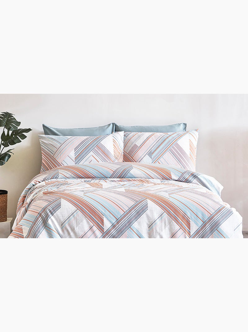 Parure housse de couette et taie(s) oreiller 100% Satin de Coton Multicolore - Kiabi