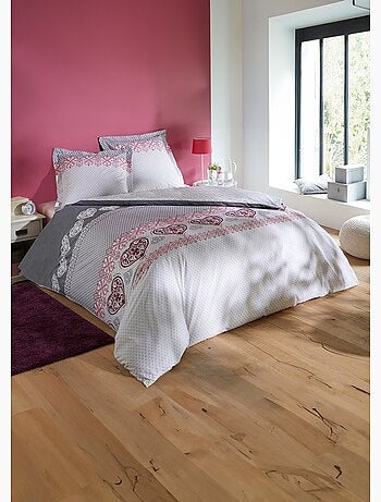 Parure housse de couette imprimé charme