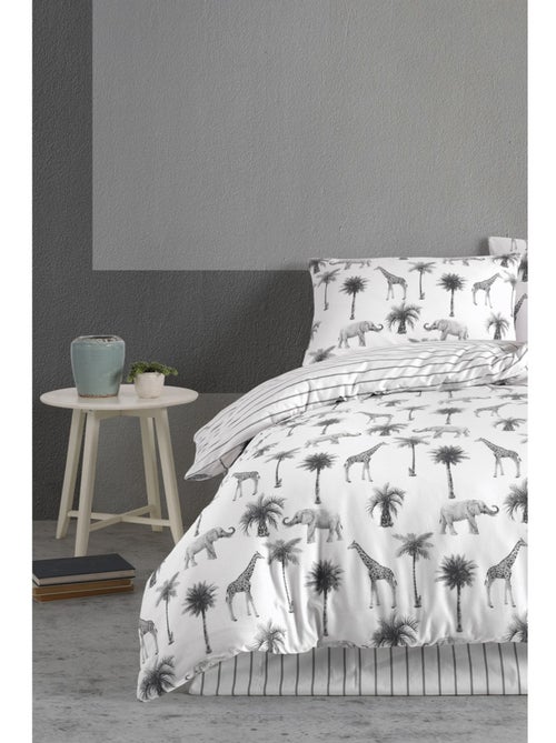 Parure housse de couette imprimé - Kiabi