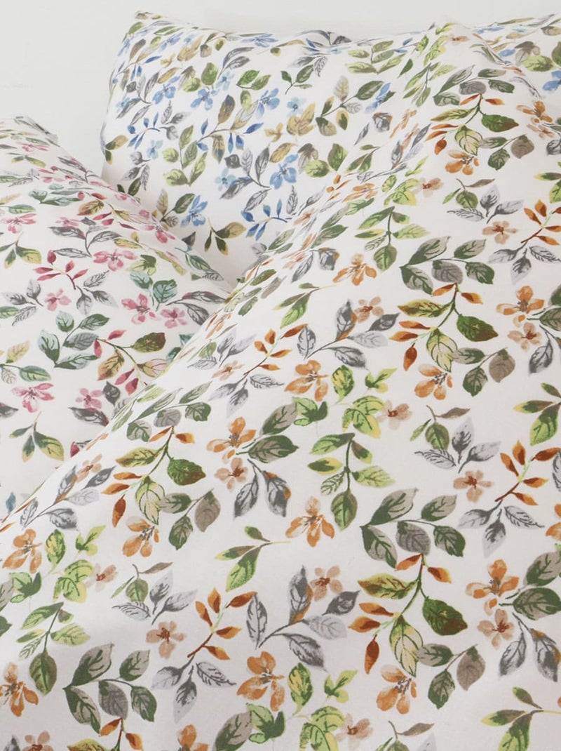 Parure housse de couette imprimés coton 120 gr FRANÇIA Rose - Kiabi