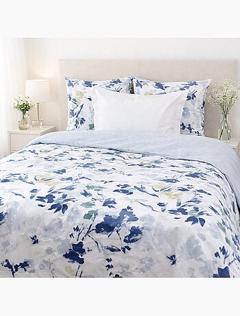 Parure housse de couette imprimés coton réversible FLORALE