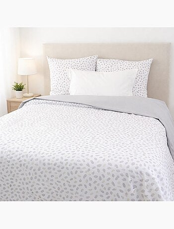 Parure housse de couette imprimés coton réversible SOPHIE