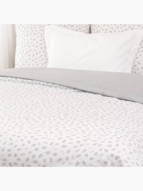 Parure housse de couette imprimés coton réversible SOPHIE - Kiabi