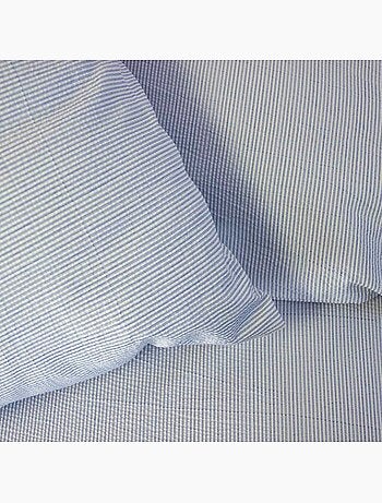 Parure housse de couette littoral microfibre effet seersucker 220x240cm