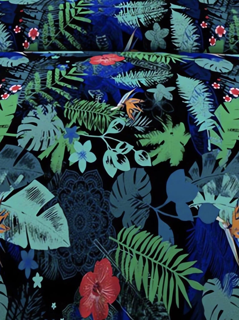 Parure housse de couette microfibre BALI, par Intemporel avec 1 taie d'oreiller Noir - Kiabi