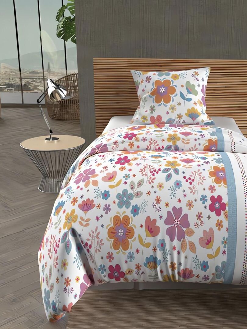 Housse De Couette 3D Imprimée Microfibre - Ensemble 3 Pièces King (220x240 Cm) - Motif Jeux D'ombres Art Indonésien