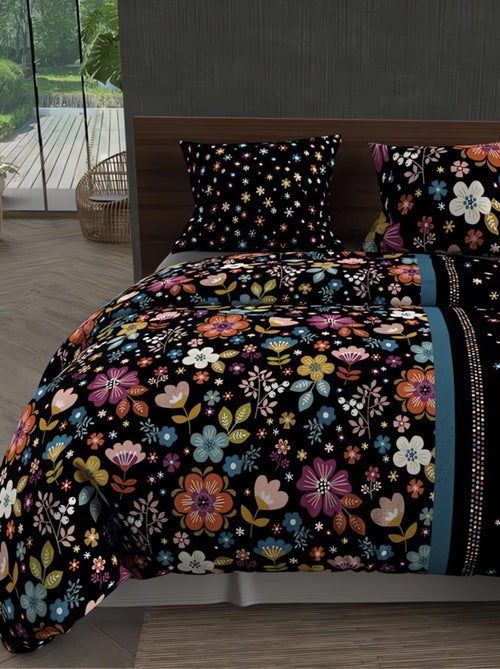 Parure housse de couette microfibre FLORA, par Intemporel avec 2 taies d'oreiller - Kiabi