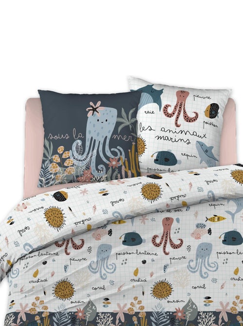 Parure Housse de couette Octopia poulpe - Kiabi Parure Housse de couette Octopia poulpe - Kiabi