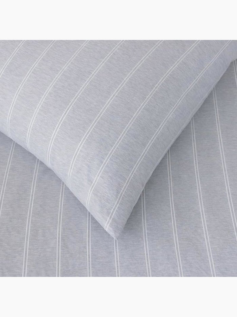 Parure housse de couette palomagia – microfibre lavée 220x240cm Gris - Kiabi