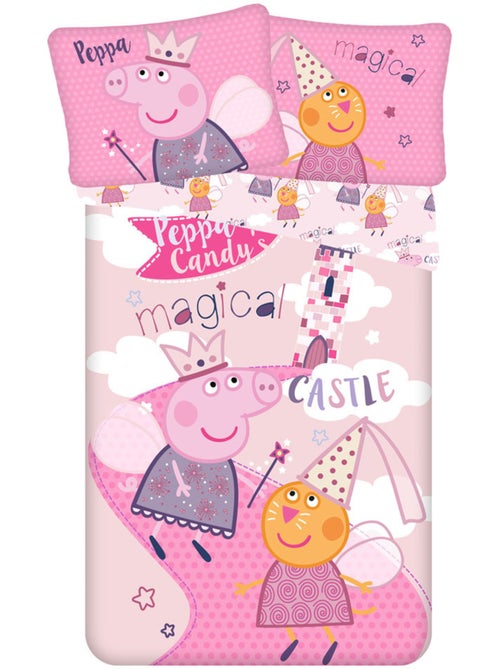 Parure housse de couette 'Peppa Pig' 100% coton – Modèle 2 - Kiabi