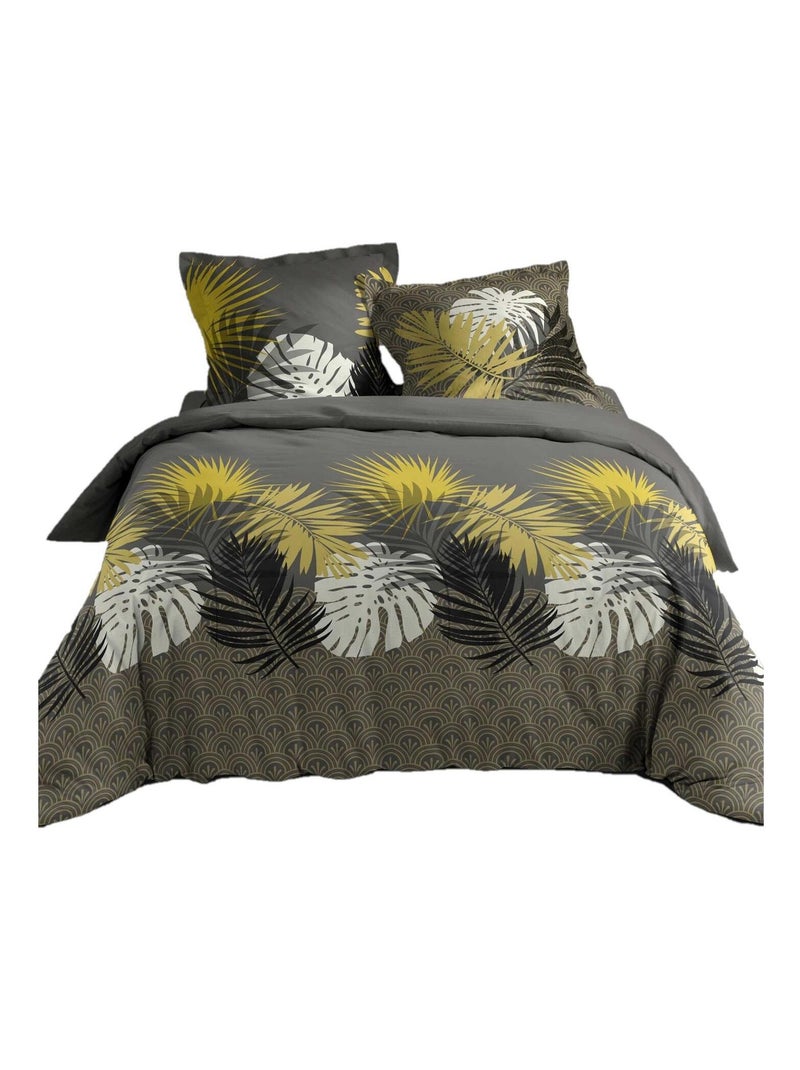Parure Housse de couette Percale Collection Armance Kaki - Kiabi