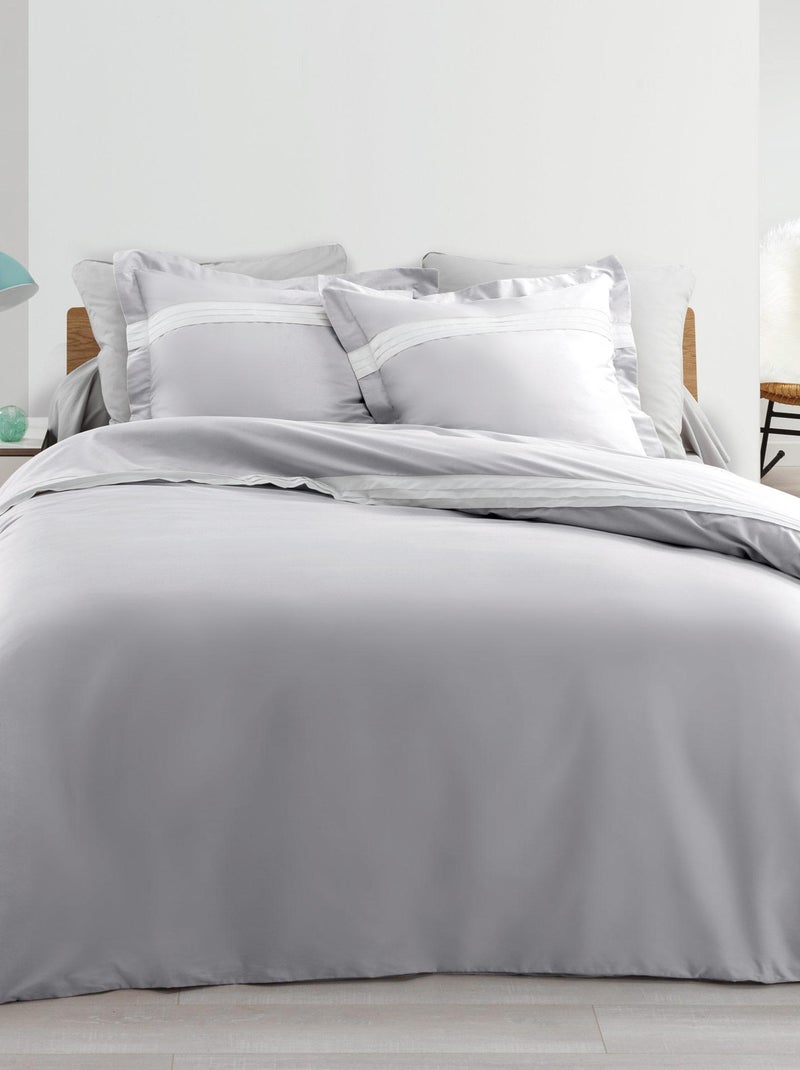 Parure Housse de couette Percale Collection Astorias Gris - Kiabi